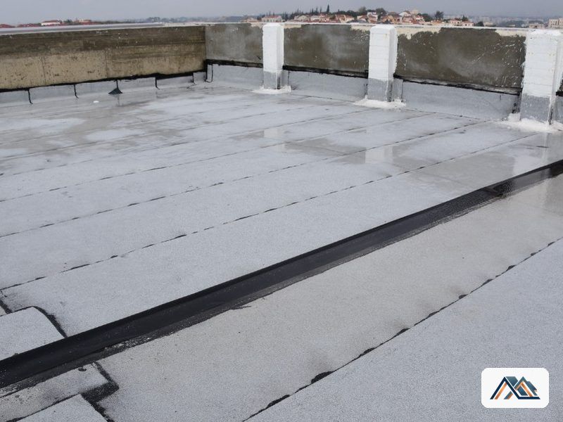 Terraza comunitaria terminada con la lámina asfáltica autoprotegida en Lugo